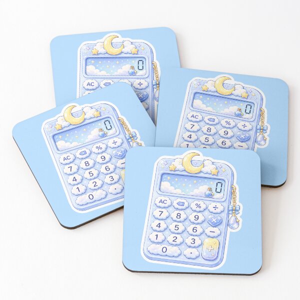 Item preview, Cute Cloud Moon Calculator Sticker designed and sold by Christiana-Art.