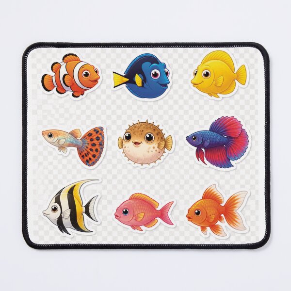 Item preview, Multi-purpose Cute Colorful Fish Stickers designed and sold by Uttia's Art with Heart.