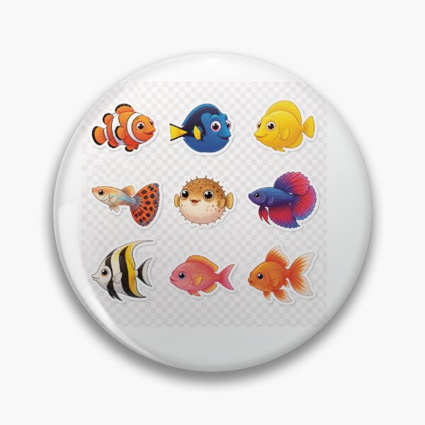 Item preview, Multi-purpose Cute Colorful Fish Stickers designed and sold by Uttia's Art with Heart.