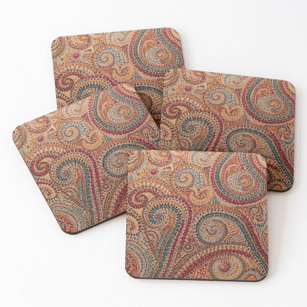 Item preview, Aboriginal Inspired Dot Art - Earth Tone Swirl Abstract Pattern designed and sold by GrinGalore.