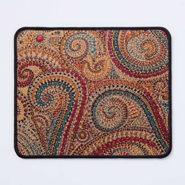 Item preview, Aboriginal Inspired Dot Art - Earth Tone Swirl Abstract Pattern designed and sold by GrinGalore.