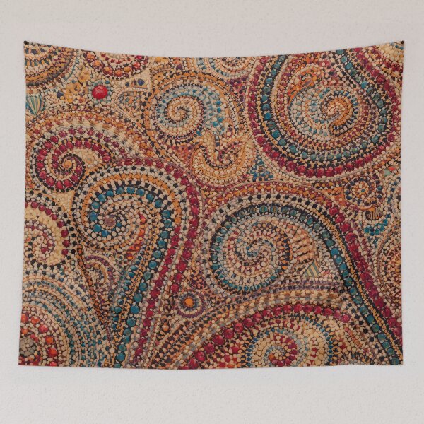 Item preview, Aboriginal Inspired Dot Art - Earth Tone Swirl Abstract Pattern designed and sold by GrinGalore.