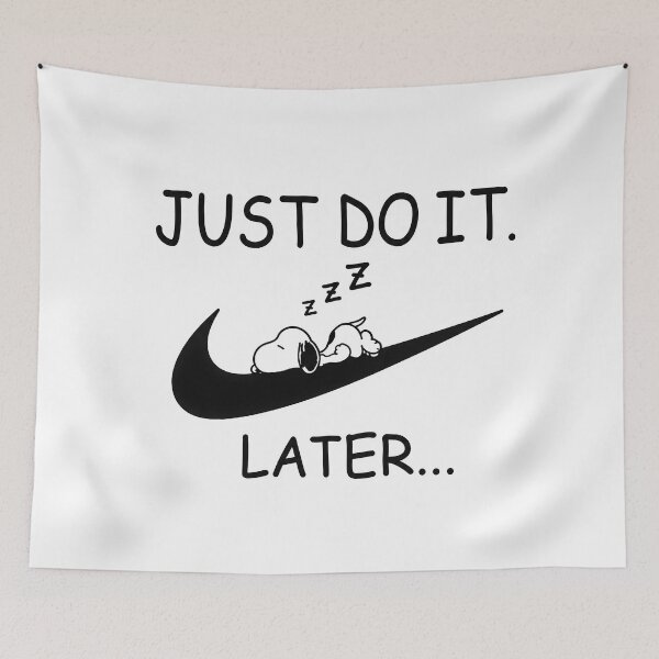 Item preview, Just Do It Later Funny Sleeping Snoopy | Nikes Swoosh Parody designed and sold by Har-vee.