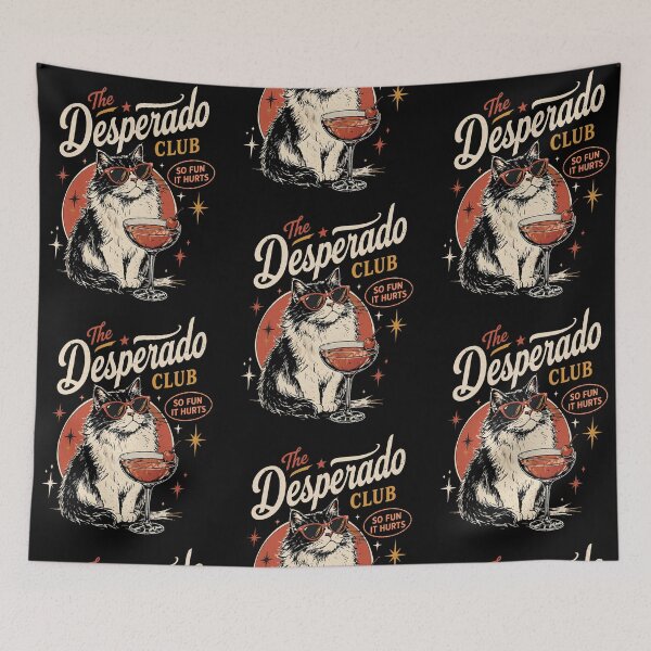 Item preview, The Desperado Club Funny Cat Margarita Drinking Humor designed and sold by phoebelevine.