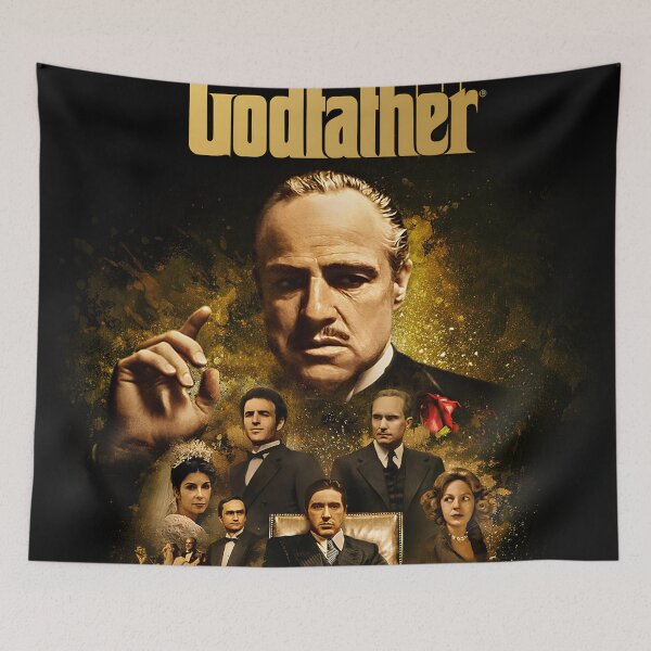 Item preview, The Godfather Original Custom Vintage Movie Poster Wall Art designed and sold by Cool Robot Bro..