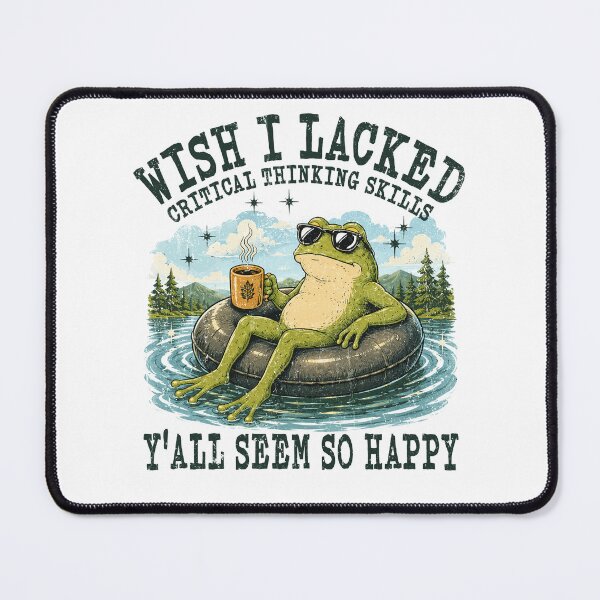 Item preview, Wish I Lacked Critical Thinking Skills Funny Frog Coffee designed and sold by watanabeee.