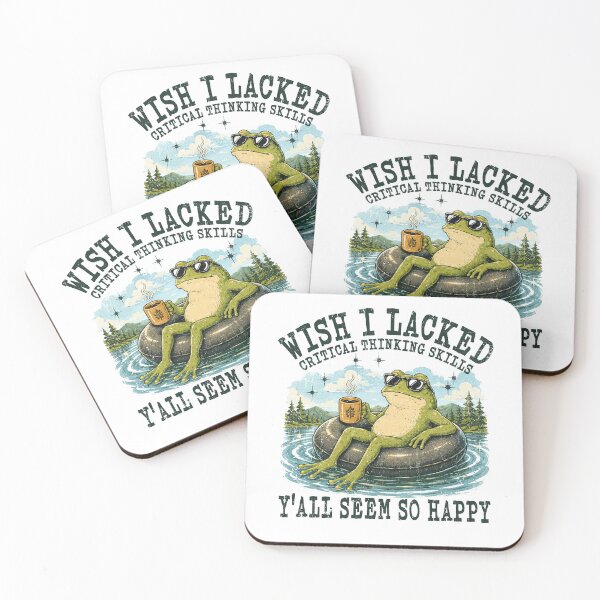 Item preview, Wish I Lacked Critical Thinking Skills Funny Frog Coffee designed and sold by watanabeee.