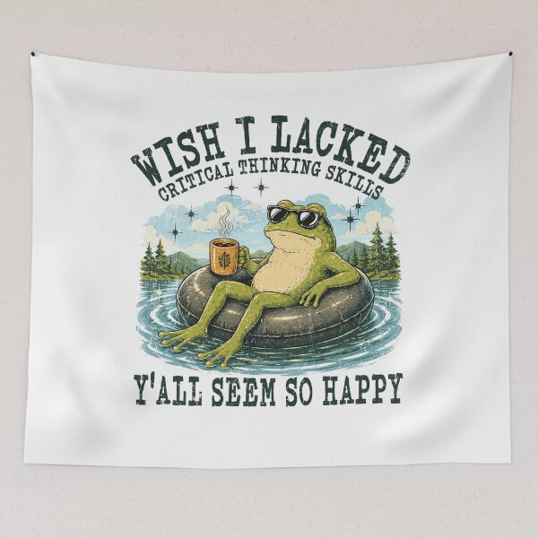 Item preview, Wish I Lacked Critical Thinking Skills Funny Frog Coffee designed and sold by watanabeee.