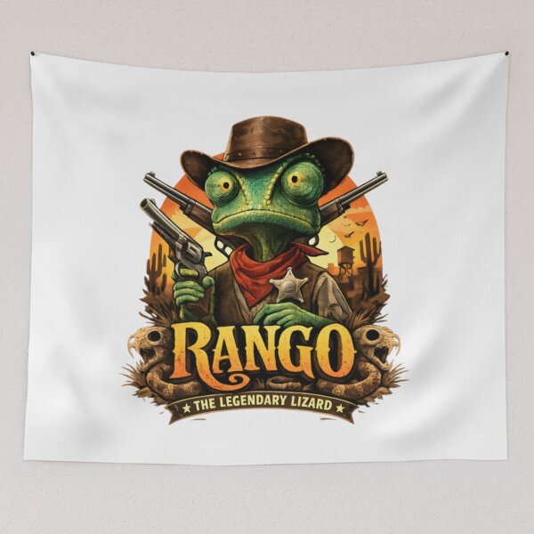 Item preview, Rango Wild West Cowboy Chameleon Vintage Desert Sheriff Graphic designed and sold by CatLovers Studio.