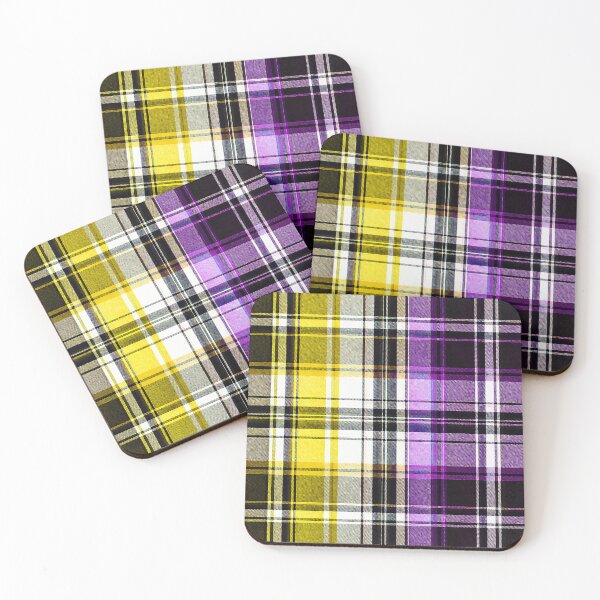 Item preview, PRIDE / TRIBE TARTAN - ✨NONBINARY PRIDE FLAG✨  designed and sold by WheelieGdArt.