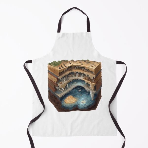 Item preview, Isometric Underground Cave System Geological Cross Section Art designed and sold by ByKayaPrints.