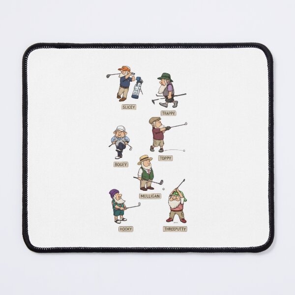 Item preview, Cartoon Dwarf Golfers Funny Golf Types Illustration designed and sold by QuietTeeClub.