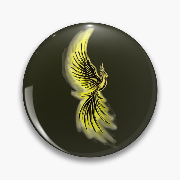 Item preview, Golden Flame Phoenix - Neon Yellow Mystical Firebird designed and sold by URSM.