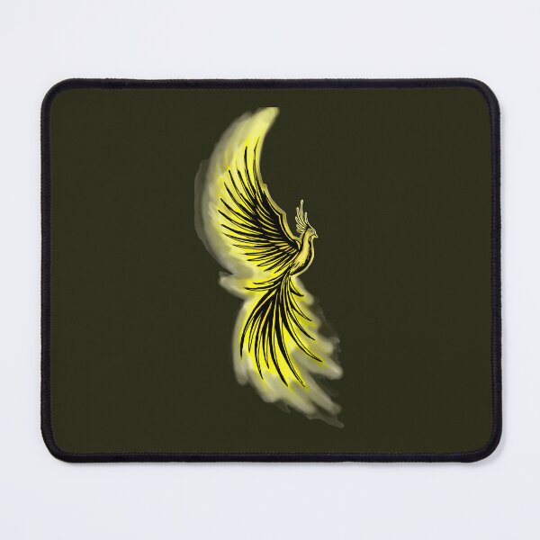 Item preview, Golden Flame Phoenix - Neon Yellow Mystical Firebird designed and sold by URSM.