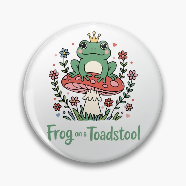 Item preview, Frog King On A Toadstool Mushroom designed and sold by Traveldrawings.