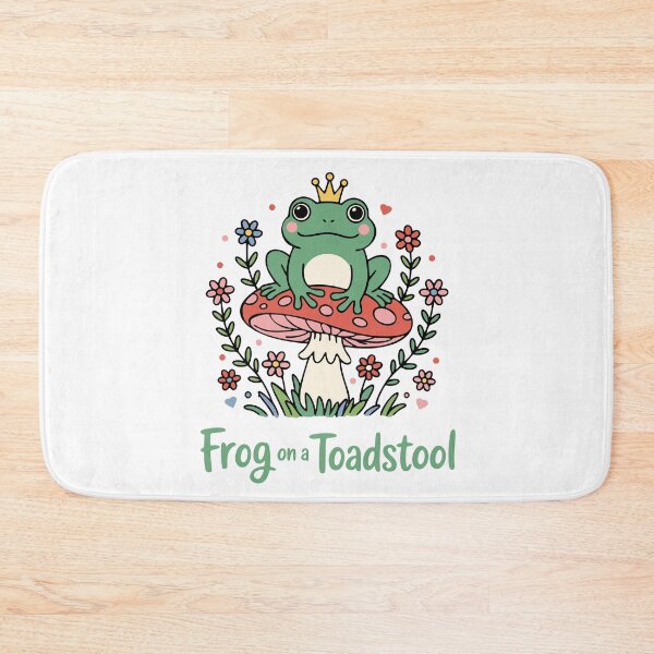 Item preview, Frog King On A Toadstool Mushroom designed and sold by Traveldrawings.