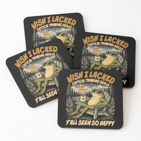 Item preview, Wish I Lacked Critical Thinking Skills Funny Frog Coffee designed and sold by watanabeee.