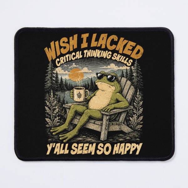 Item preview, Wish I Lacked Critical Thinking Skills Funny Frog Coffee designed and sold by watanabeee.