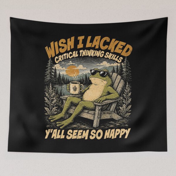 Item preview, Wish I Lacked Critical Thinking Skills Funny Frog Coffee designed and sold by watanabeee.