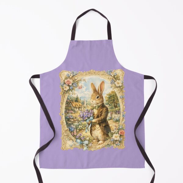 Item preview, Victorian Rabbit Illustration – Vintage Violet Bouquet Design Art designed and sold by MagicMakerPh.