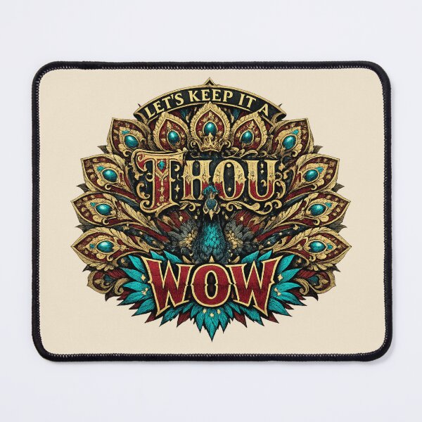 Item preview, Let’s Keep It a Thou-Wow Shirt for Peacock Lovers & Bold Women designed and sold by POD DYNASTY | Original Print On Demand T-Shirt Graphics.