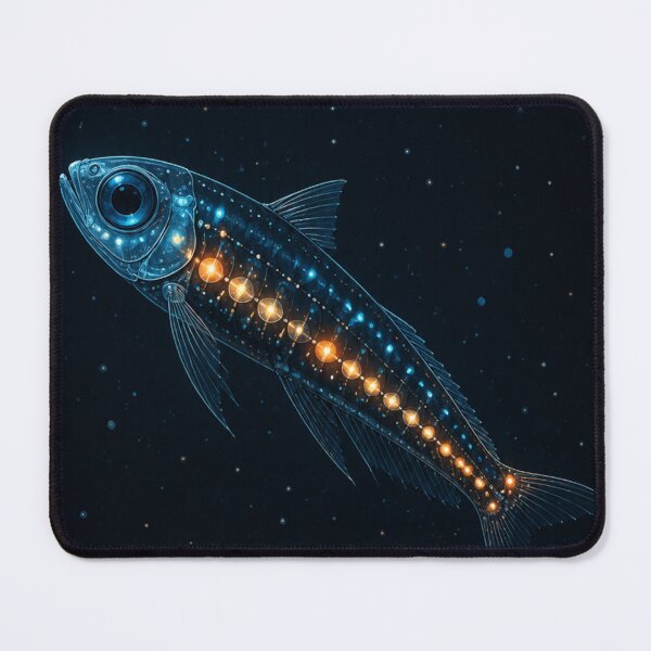 Item preview, Bioluminescent Lanternfish | Deep Sea Glow Ocean Illustration designed and sold by @SHINTOSARTSTORE.