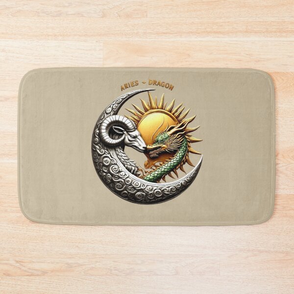 Item preview, Aries & Dragon Zodiac Celestial Seal - Vintage Enamel Metal Sign Design designed and sold by Shift-Bloom.