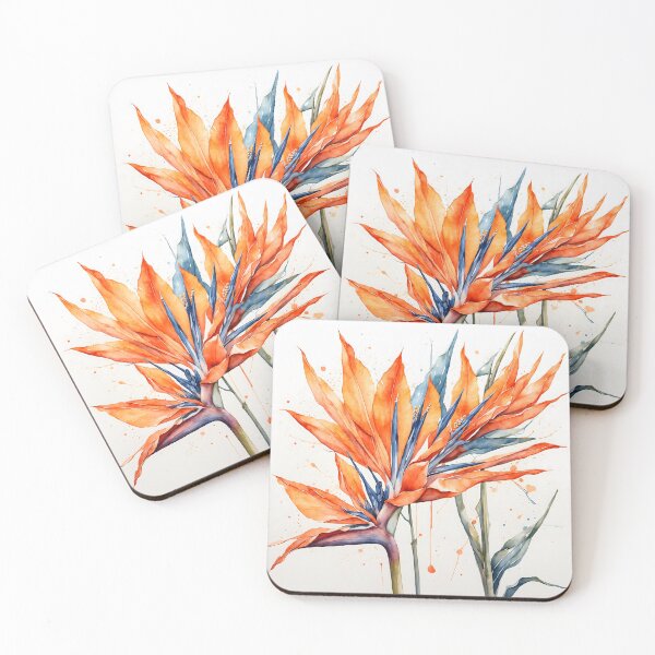 Item preview, Bird of Paradise Watercolor Painting designed and sold by RawNaturePrints.
