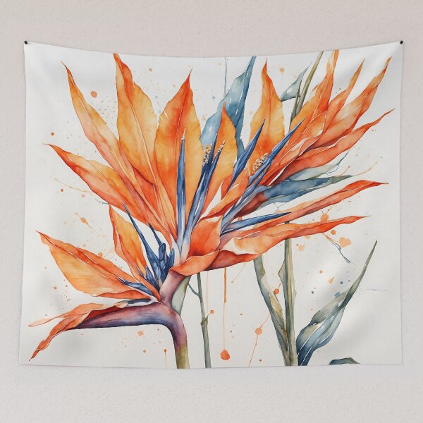 Item preview, Bird of Paradise Watercolor Painting designed and sold by RawNaturePrints.