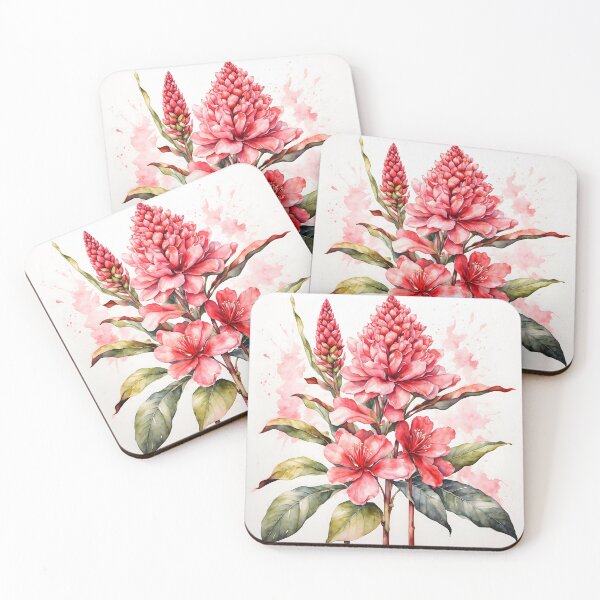 Item preview, Tropical Ginger Flower Watercolor Painting designed and sold by RawNaturePrints.