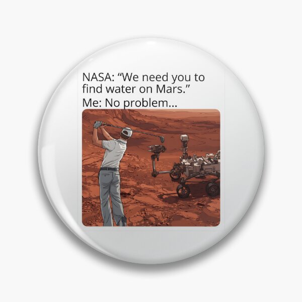 Item preview, Golf On Mars Funny NASA Joke designed and sold by QuietTeeClub.