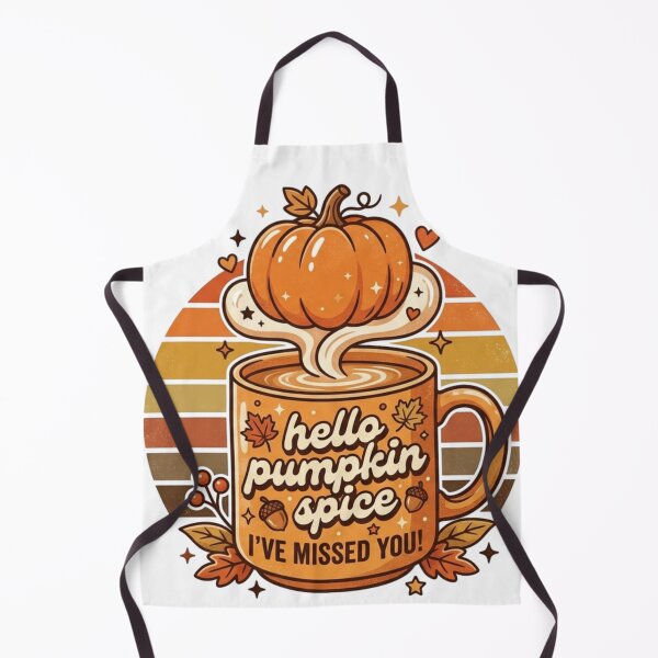 Item preview, Hello Pumpkin Spice Autumn Mug Art designed and sold by Tin Robot Co..