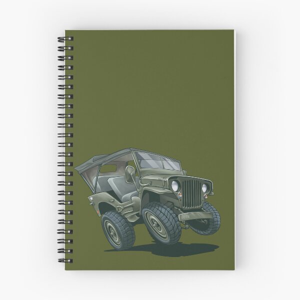 Item preview, Willys MB with convertible top – Cartoon illustration designed and sold by IDGY_de.