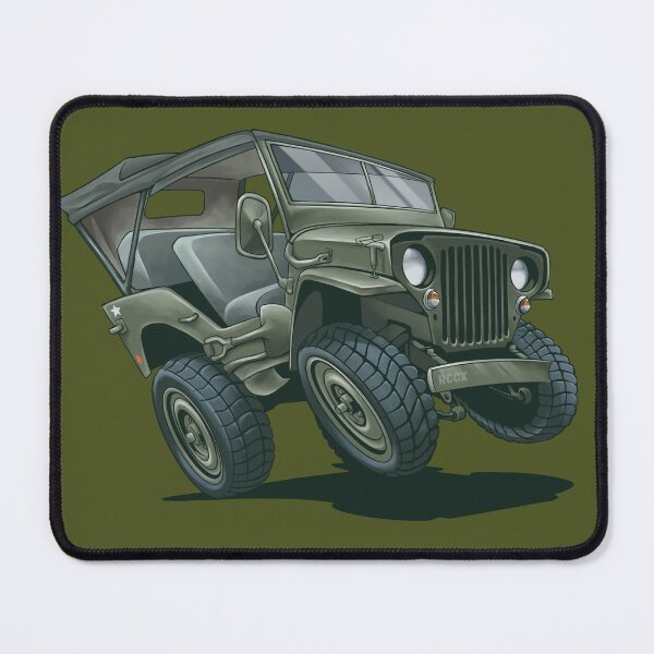 Item preview, Willys MB with convertible top – Cartoon illustration designed and sold by IDGY_de.