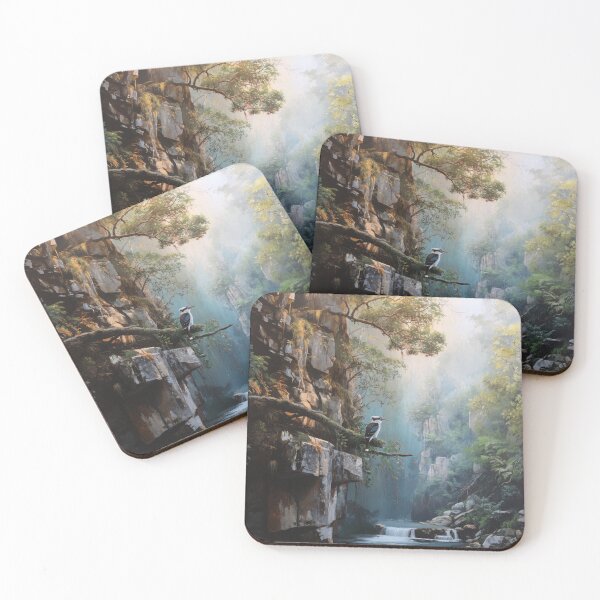 Item preview, A Kookaburra perched near waterfalls, Birds in Motion designed and sold by CDC40.