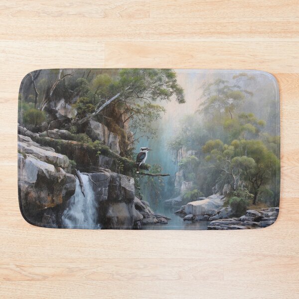 Item preview, A Kookaburra perched near waterfalls, Birds in Motion designed and sold by CDC40.