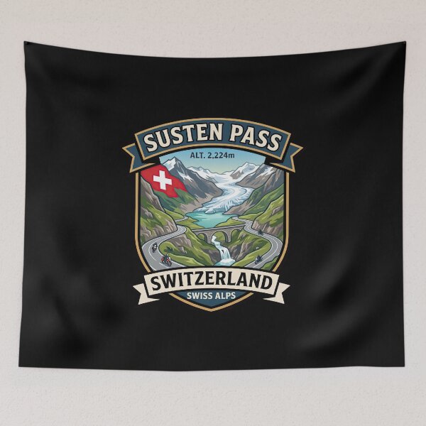 Item preview, Susten Pass Switzerland Road Trip Design designed and sold by enzoade.