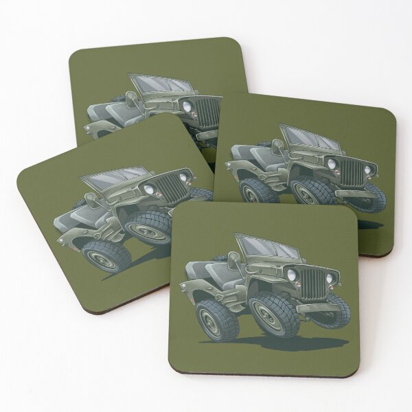 Item preview, Willys MB – Cartoon Off-road vehicle illustration designed and sold by IDGY_de.
