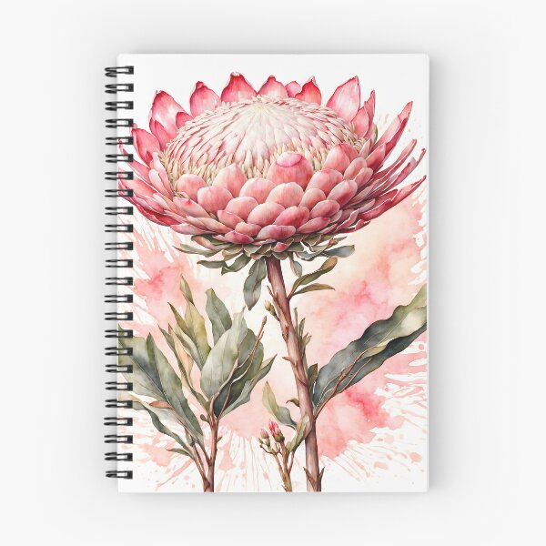 Item preview, Protea Flower Watercolor Painting designed and sold by RawNaturePrints.