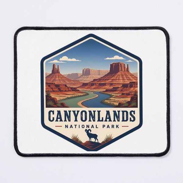 Item preview, Canyonlands National Park Vintage Hiking Travel Badge designed and sold by TravelersGems.