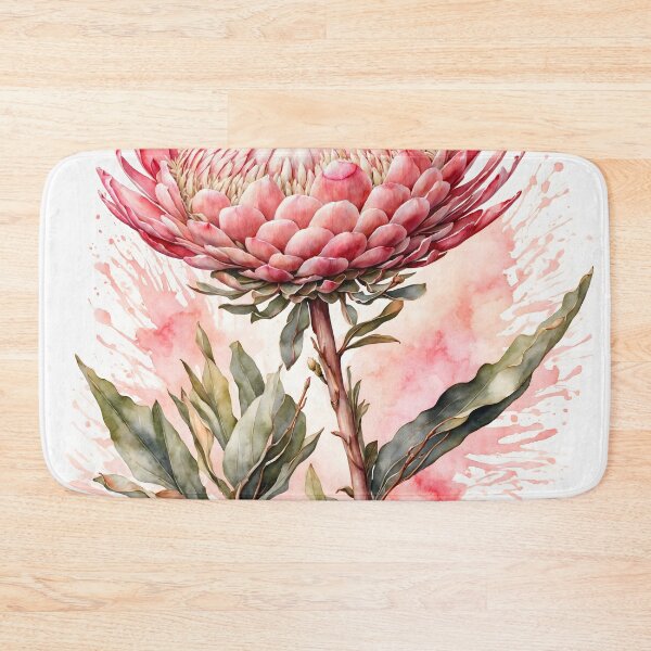 Item preview, Protea Flower Watercolor Painting designed and sold by RawNaturePrints.