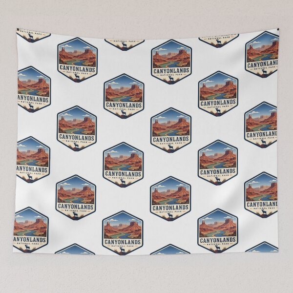 Item preview, Canyonlands National Park Vintage Hiking Travel Badge designed and sold by TravelersGems.
