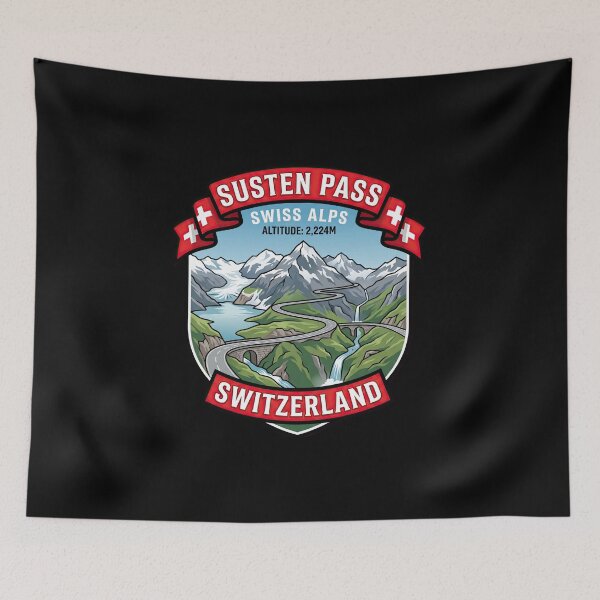 Item preview, Susten Pass Iconic Swiss Mountain Highway Artwork designed and sold by enzoade.