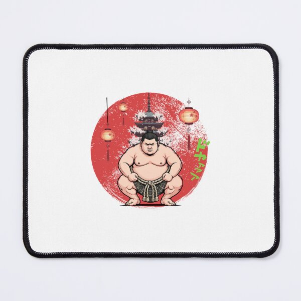 Item preview, Sumo wrestling with temple and Japanese lanterns designed and sold by DOMANGA.