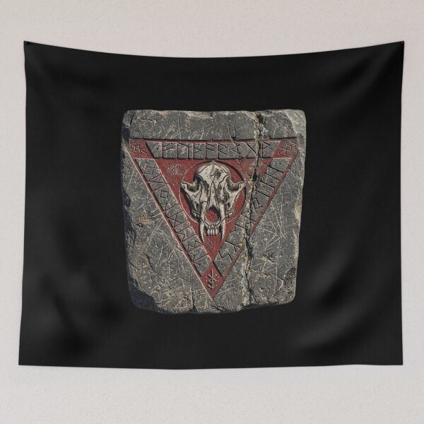 Item preview, Runestone Wolf Moon Elder Futhark Runes designed and sold by darudcraft.