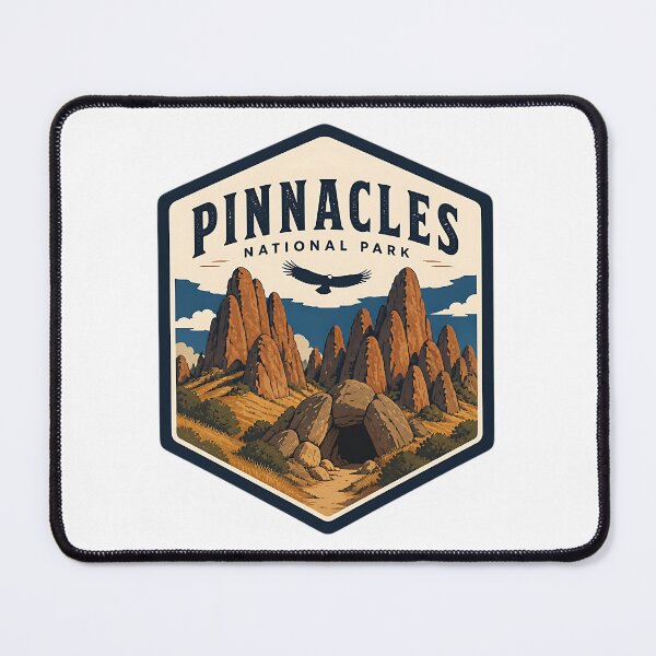 Item preview, Pinnacles National Park Vintage Hiking Travel Badge designed and sold by TravelersGems.