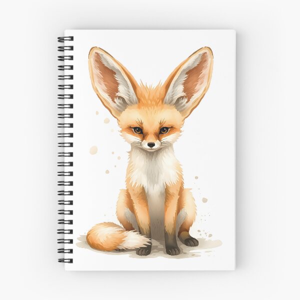 Item preview, Fennec Fox Watercolor Painting designed and sold by RawNaturePrints.