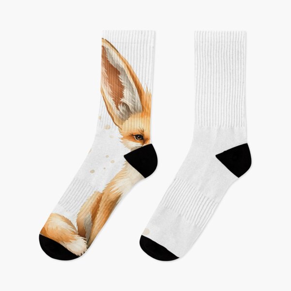 Item preview, Fennec Fox Watercolor Painting designed and sold by RawNaturePrints.