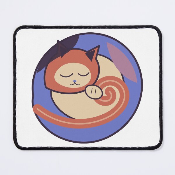 Item preview, Curled Sleeping Cat – Abstract Organic Feline Art designed and sold by WORN.THOUGHTS.