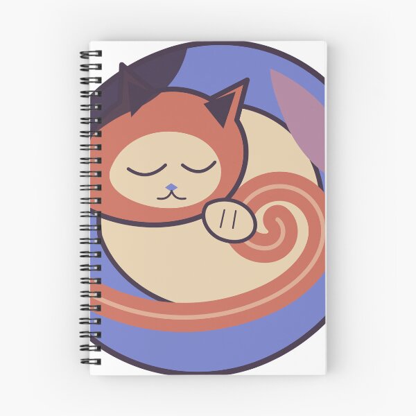 Item preview, Curled Sleeping Cat – Abstract Organic Feline Art designed and sold by WORN.THOUGHTS.